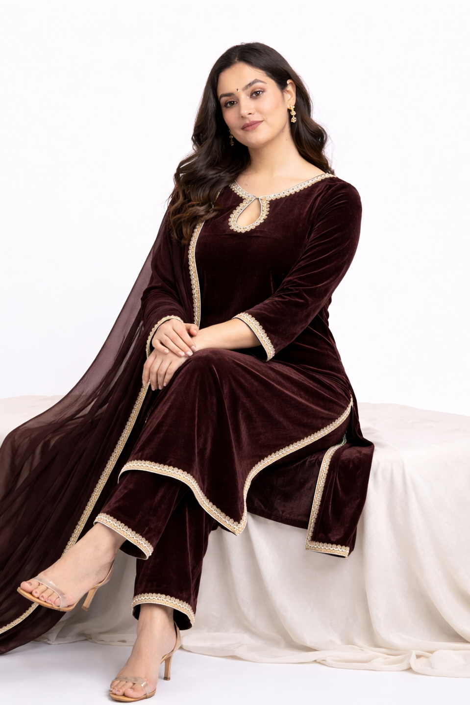 The Luxe Velvet Kurta Set