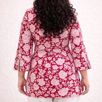 Desi Scarlet Short Kurti