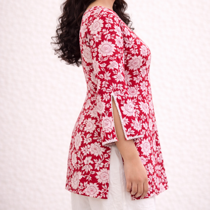 Desi Scarlet Short Kurti