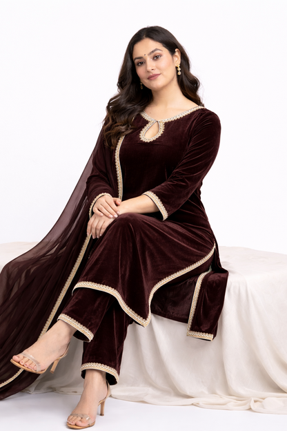 The Luxe Velvet Kurta Set