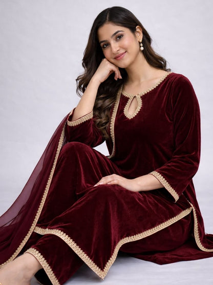 The Luxe Velvet Kurta Set
