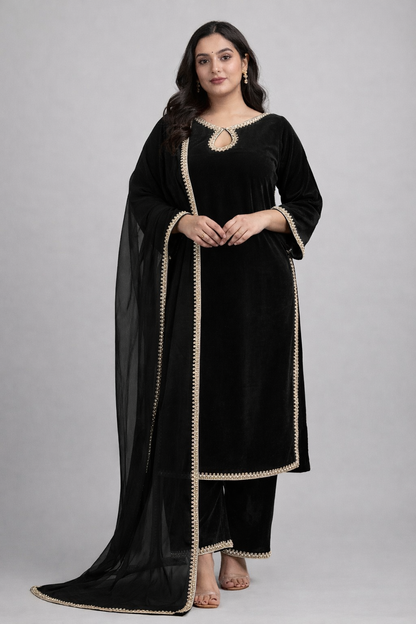 The Luxe Velvet Kurta Set