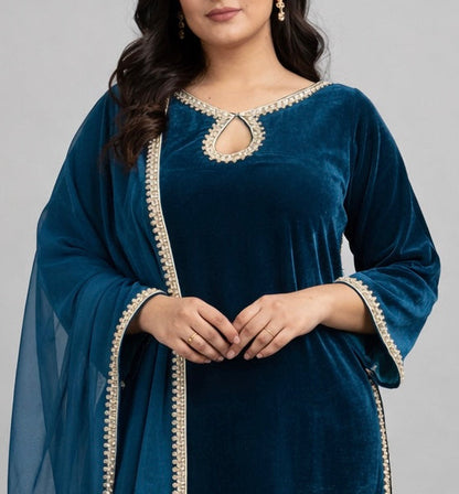 The Luxe Velvet Kurta Set