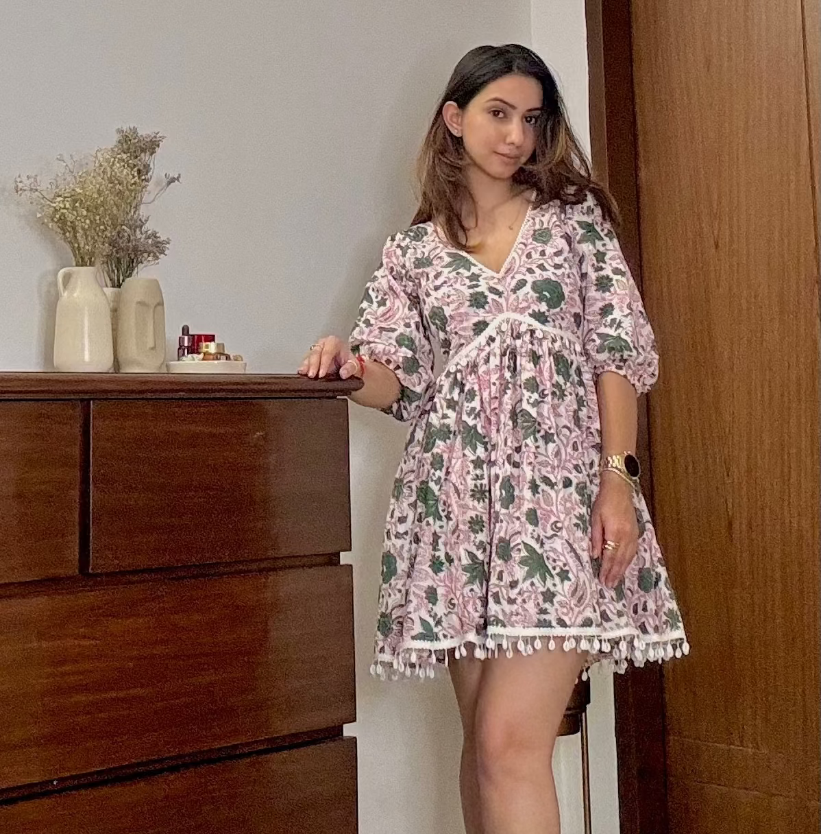 Seashell Meadow Mini Dress - Ivory