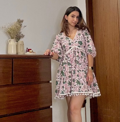 Seashell Meadow Mini Dress - Ivory