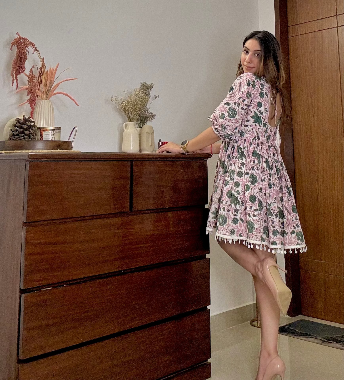 Seashell Meadow Mini Dress - Ivory